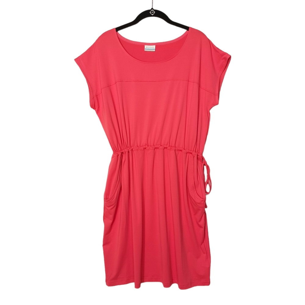 COLUMBIA Cold Bay 2 Short Sleeve Cinched Drawstring Waist Stretchy Dress XL